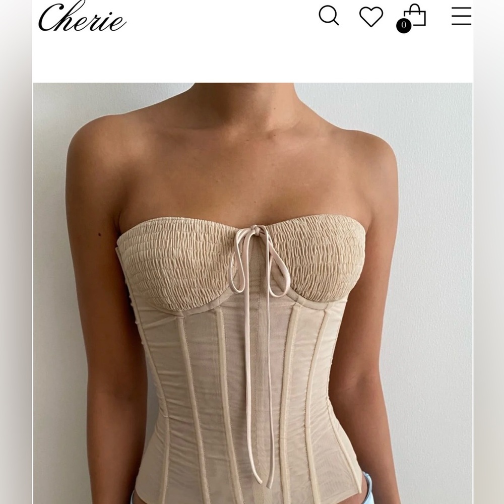 Cherie Attire Corset Top in Nude